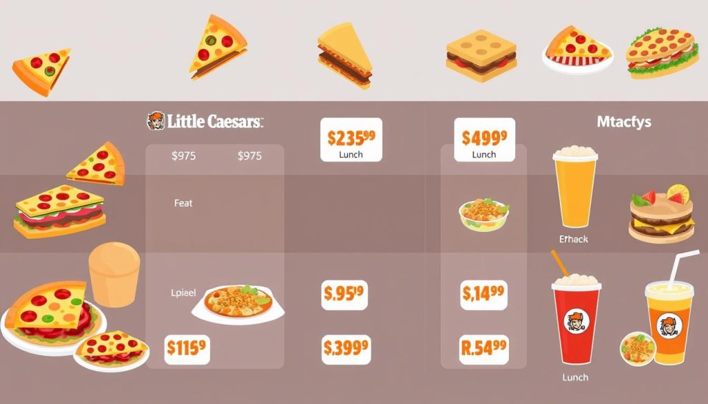 Little Caesars Lunch Prices Comparison