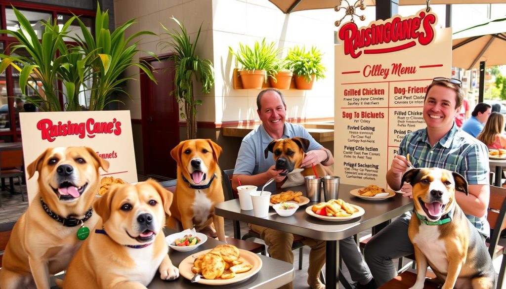 Raising Cane's pet-friendly dining order process