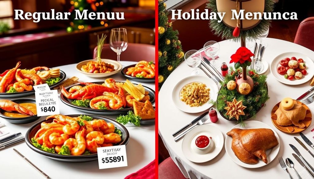 Red Lobster Holiday Menu Price Comparison