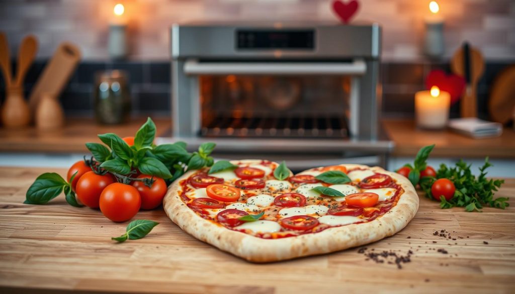 Valentine's Day Pizza Preparation