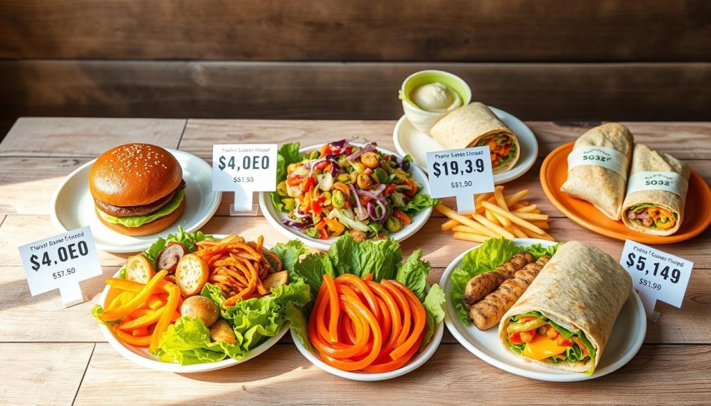 Vegan Fast Food Price Comparison