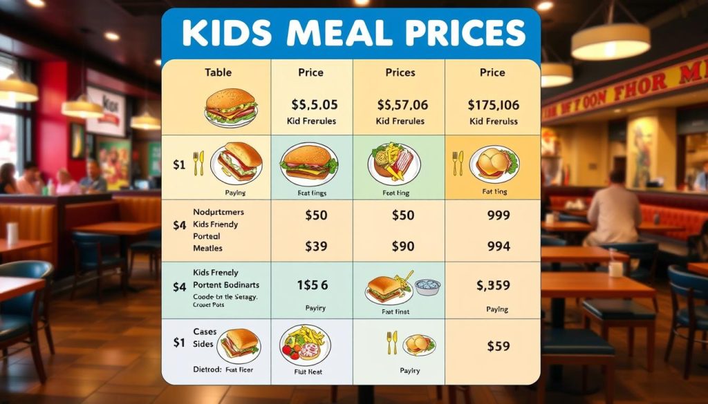 comparing prices of kids meals at fast-casual restaurants