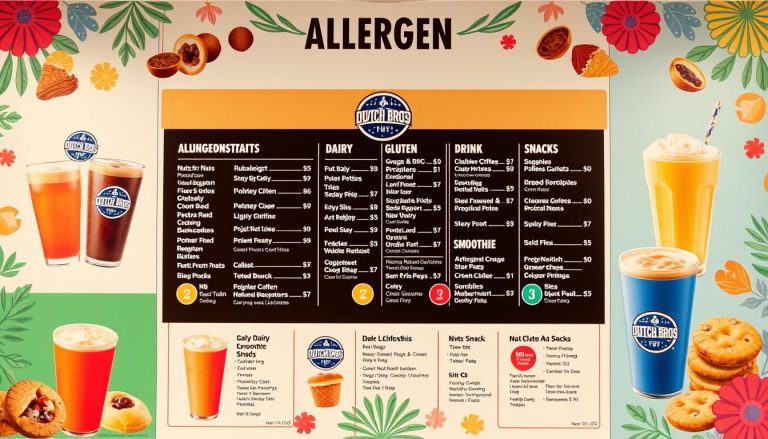 dutch bros allergen menu