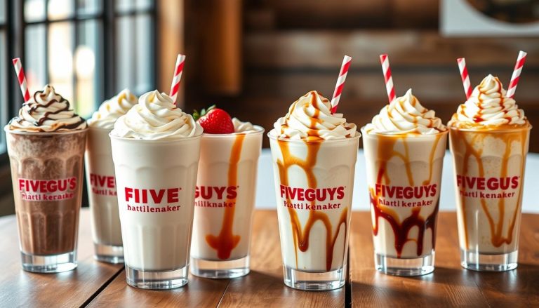 five guys milkshake menu