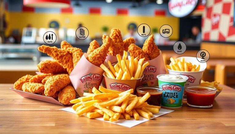 raising cane's allergen menu