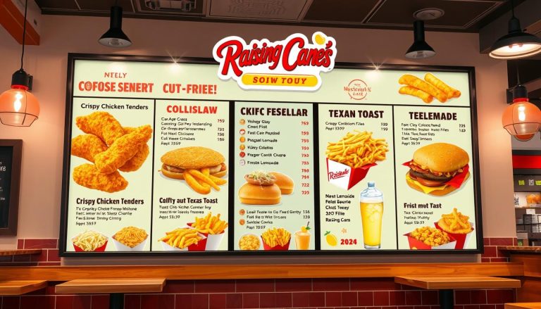 raising cane's chicken menu