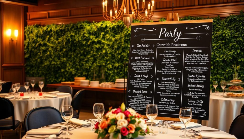 Party Catering Menu Customization