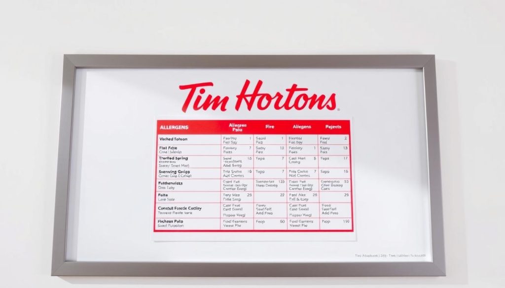 Tim Hortons Allergen Menu Overview