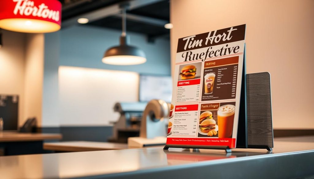 Tim Hortons UK Restaurant Menu